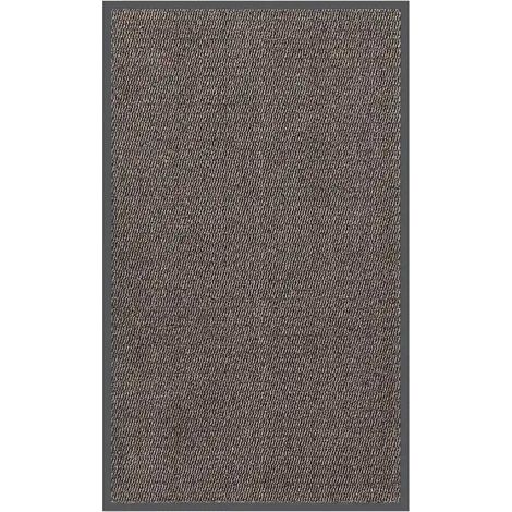Felpudo copetudo 90x150 cm marrón oscuro vidaXL