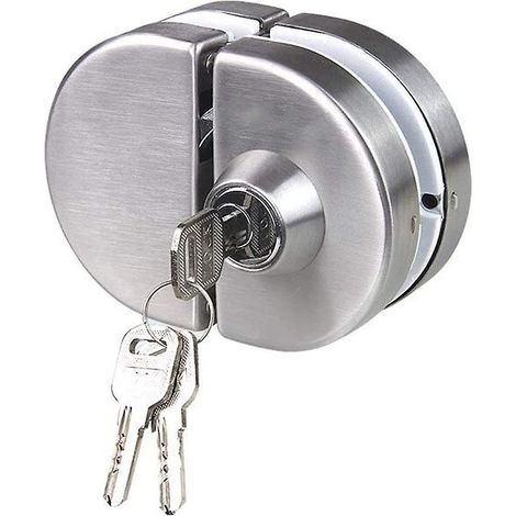 Serrure de porte double vitrage, crochet de porte sans cadre à double ouverture latérale en acier inoxydable 304 pour portes de 10 à 12 mm d'épaisseur (1/5)