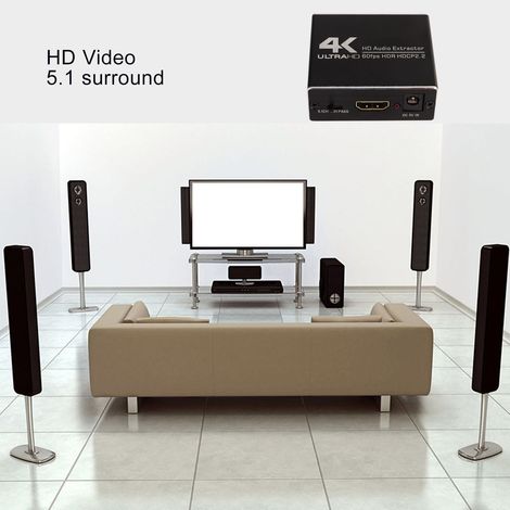 5.1-Kanal-HD-Multimedia-Interface-Splitter, HD-Audiosignalkonverter, HD-Multimedia-Interface-Soundextraktor (1/4)