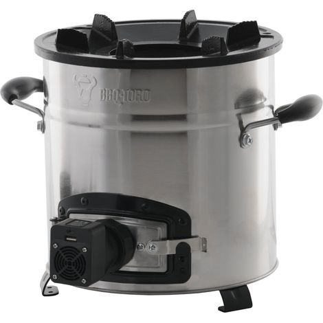 BBQ-Toro Estufa Rocket RAKETE 3, Estufa Rocket de Acero Inoxidable con Cable USB, Enchufe (1/5)