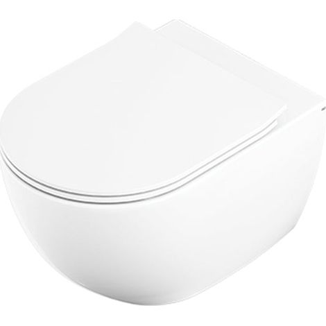 OLI 888231+888360 LAKE Inodoro Suspendido Rimless con Asiento Fijaciones Ocultas Blanco - ref: 888231+888360 (1/2)
