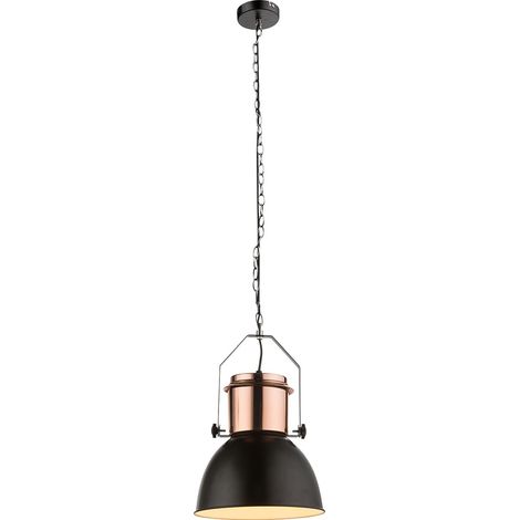 Globo - suspension - Kutum - cuivre noir - métal - Ø 27cm - E27 -