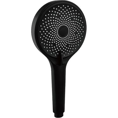 Douche à main large avec pommeau de douche jet amovible premium - Noir (1/4)