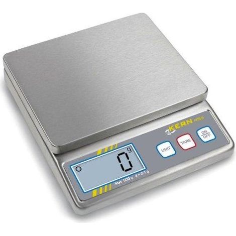 Kern Balance de table FOB 5K1S Plage de pesée (max.) 5 kg Lisibilité 1 g à pile(s) argent (1/3)
