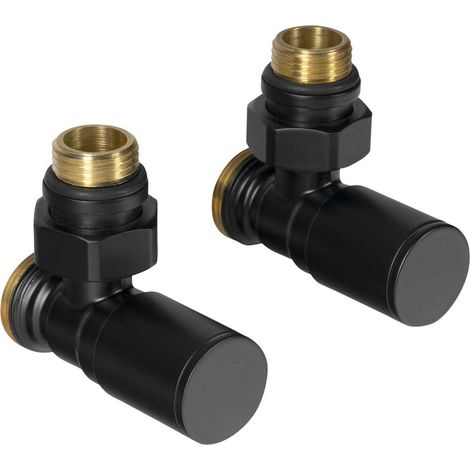 Aqualine C-START - Ventil-Anschlussset, Eckverbindung, mattschwarz SC237B (1/3)