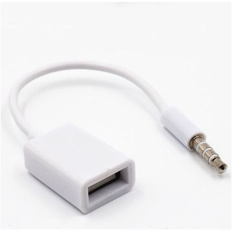 Jack 3,5 mm - 4 Pôles Mâle vers USB Femelle - AUX Câble Adaptateur Convertisseur De Câble Audio pour Appareils avec Prise Audio AUX (1/5)