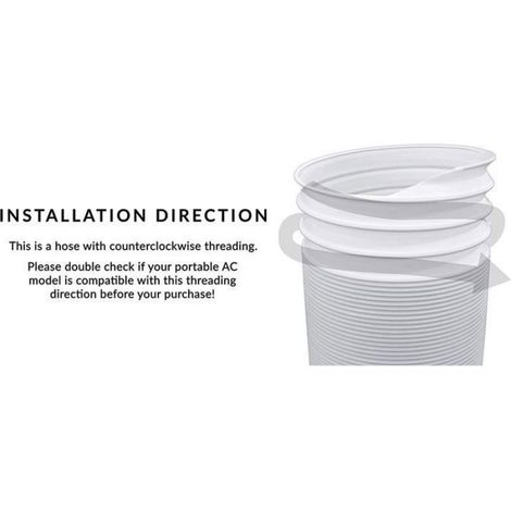 Tuyau D'evacuation - Climatiseur Portable - 2 M - Diametre 15 Cm - Rotation Gauche - 1 Unite (1/3)