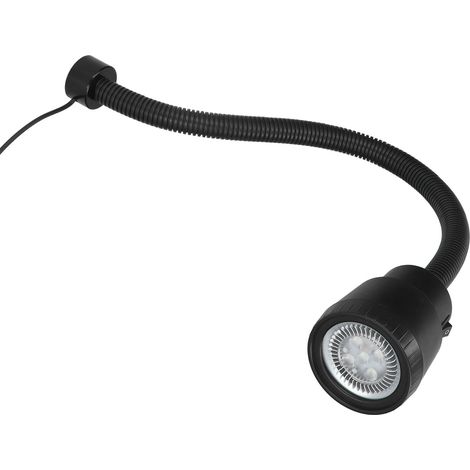 Lampe LED 5 W pour machines-outils, avec tuyau universel et protection oculaire, lumière blanche, pour établi industriel, 100-240 V (1/5)