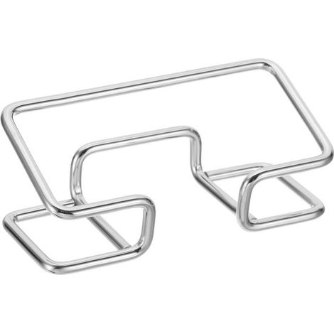 Porta biglietti da visita da scrivania, vassoio in metallo per biglietti da visita, scatola porta biglietti da visita da scrivania, colore argento (10 cm) (1/5)