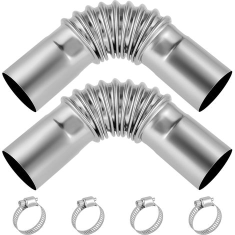 Tuyau d'échappement de Voiture, Tuyau Chauffage Diesel Voiture, 25mm x 13cm Connecteur Angle Tuyau Echappement Rechauffeur en Acier Inoxydable pour Chauffage Diesel Voitures (1/5)