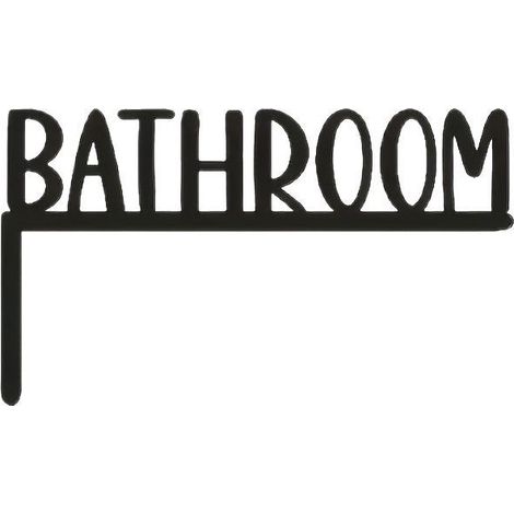 Metall-Türschild fürs Badezimmer, minimalistische Wanddekoration, eleganter Rahmen für Partys oder als Geschenk