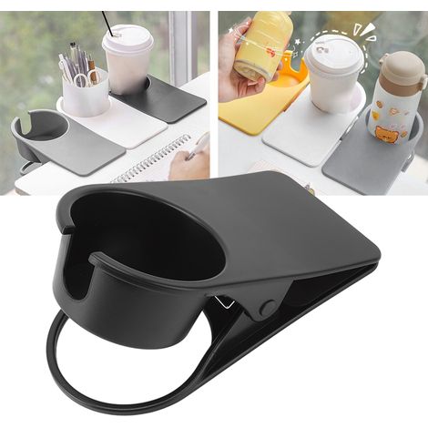 Porte-gobelet noir de table/porte-gobelet pour bureaux d'ordinateur et bureaux d'étude. (1/5)