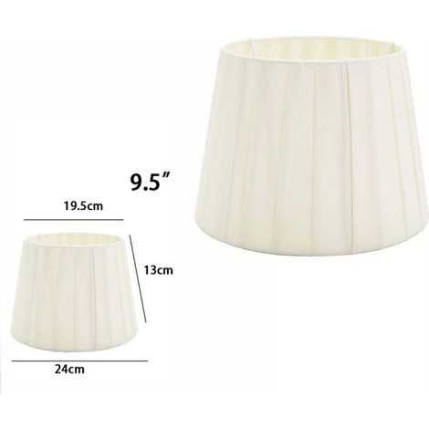 TrAdE Shop Traesio - Paralume Conico Cilindro Moderno Ricambio Per Lampada E Applique In Tessuto Tnt - Bianco -9,5" -