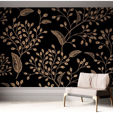 Papier peint autocollant adhésif avec imprimé installation simple qualité excellente sans désordre Élégance botanique 312x219 cm (1/5)