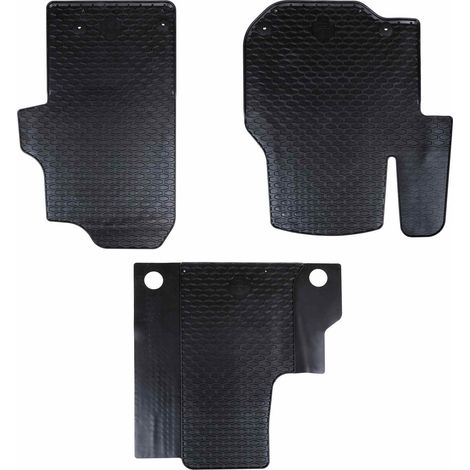 Car Mat 3 pcs Black suitable for VW CRAFTER 2017- Rubber vidaXL