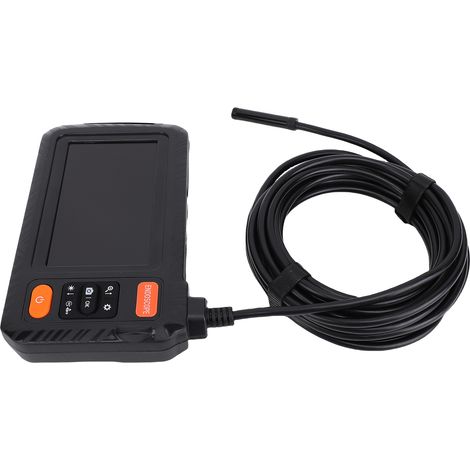 Caméra d'inspection 1080P pour égouts, 8 LED, 3 niveaux de luminosité, tête rotative 180°, carte mémoire 32Go, câble semi-rigide 2m, entretien appareils, inspection canalisations, objectif unique (1/5)