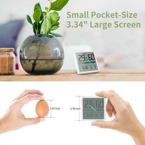 Digitales Innenthermometer – Temperatur- und Feuchtigkeitsanzeige – Messbereich: -9,9 bis 60 °C – Genauigkeit: ±1 °C – Großes LCD-Display (1/5)