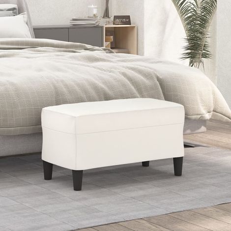 Sitzbank Creme 70x35x41 cm Kunstleder
