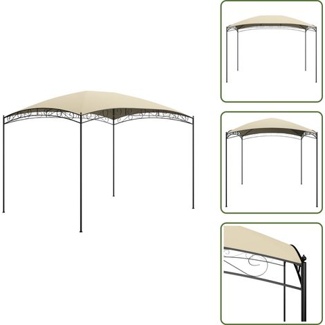 Belvédère 3x4x2,65 m Crème 180 g/m² - Abris Extérieurs - Gazebo - Parasol - Auvent - Terrasse (1/5)