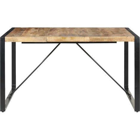 Maison Exclusive - Tavolo da Pranzo 140x140x75 cm in Legno di Mango Grezzo (1/5)