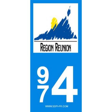 ADHESIFS REGION DEPARTEMENT 974 REUNION X2