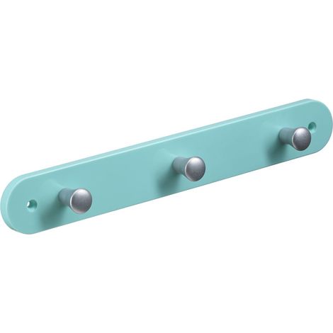 Hettich Garderobenleiste 3 Haken 28,0 x 4,0 x 0,8 cm mintgrün Hakenleisten