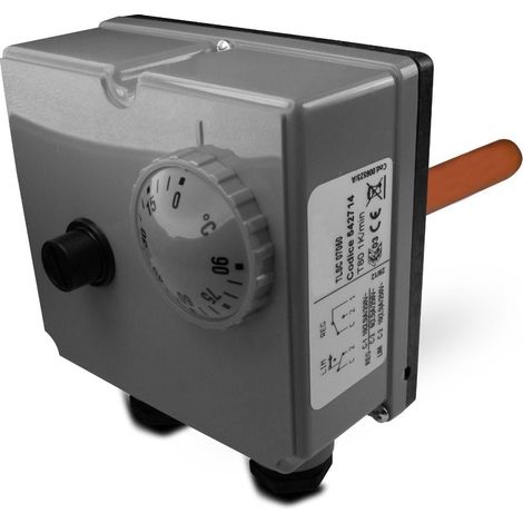 Doppel- Tauchthermostat 0-90°C mit STB 90-110°C