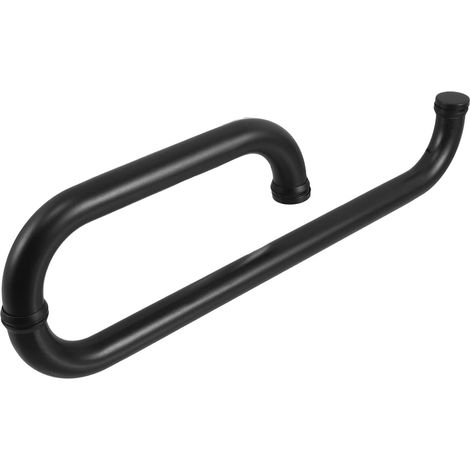 Poignée de Porte Acier Inoxydable 25 Mm Tube Rond Noir Poignée L Ergonomique pour Porte Coulissante en Verre Remplacement Accessible Ensemble Anti-corrosion (1/5)
