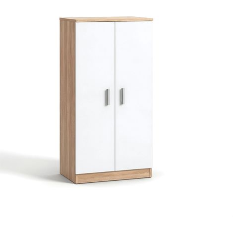 Zapatero de 2 puertas 55x108 cm Liam Roble Canadian - Blanco Artik (Blanco Mate) (ancho) x 108cm (alto)