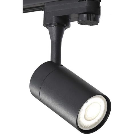 Spot LED rail de couleur noire, 1 x GU10, dimensions 56 x 100 mm, idéal pour un éclairage d'ambiance et accentué dans les espaces intérieurs.