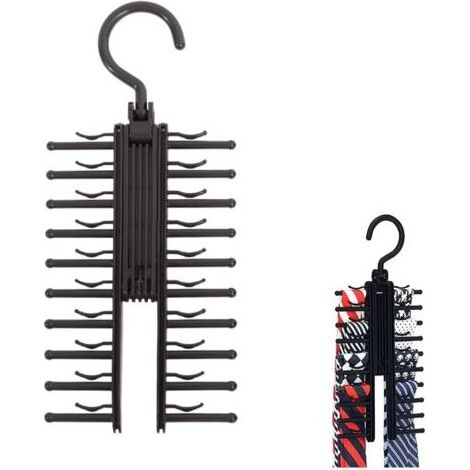 Porte Cravates, Cintres à Cravates, Porte Cravates Réglable, Porte Cravates Réglable en X, Porte Cravates avec Pince Antidérapante, pour Cravates, Ceintures, Echarpes, Accessoires et Plus (1/5)