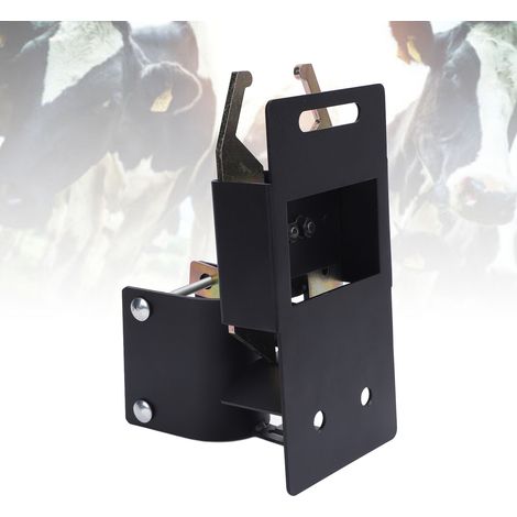 Pestillo de puerta bidireccional con función de bloqueo, fabricado en zinc y acero, duradero y apto para tuberías con un diámetro de 1-5/8 a 2 pulgadas. (1/5)