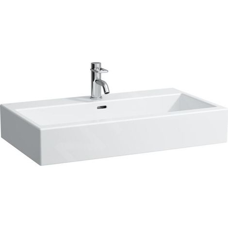 Laufen Living - Lavabo à poser 800x460 mm, sans trou pour robinetterie, blanc H8174370001091 (1/2)