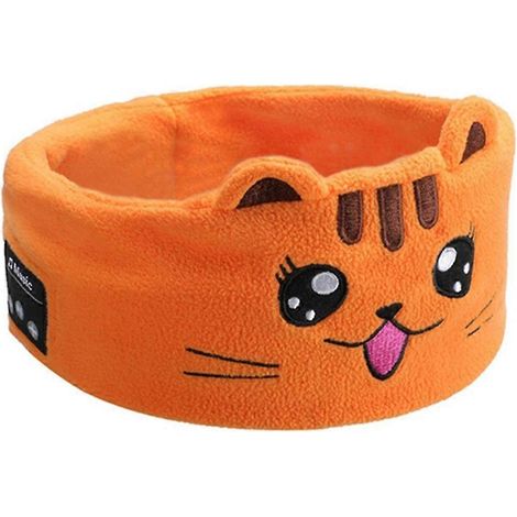 Bandeau animal en velours doux avec casque Bluetooth sans fil et microphone intégré, bandeau Bluetooth avec haut-parleur fin et masque de sommeil, D (1/5)