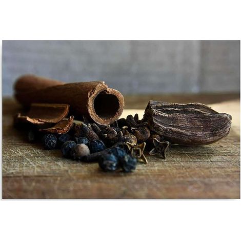Tableau bois epices 3 - 70 x 50 cm (1/5)