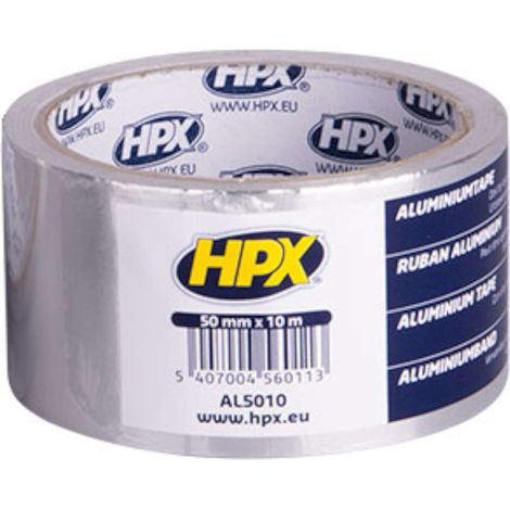 Ruban adhésif aluminium HPX pour réparer colmater assembler du métal 50mm x 10m Unversel Scotch Solide Résistant Conditions extrêmes Etanchéité (1/3)