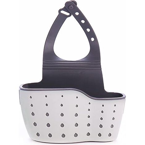 Scolapiatti sospeso per lavelli, scaffale portaoggetti per utensili da cucina e stampe (1/5)