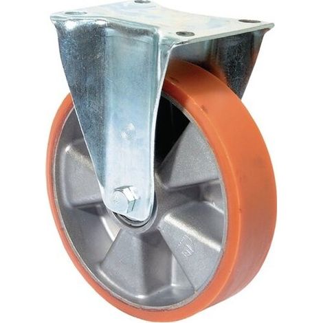 Bockrolle 200mm Platte,Polyure Guss,KL N110.B90.203