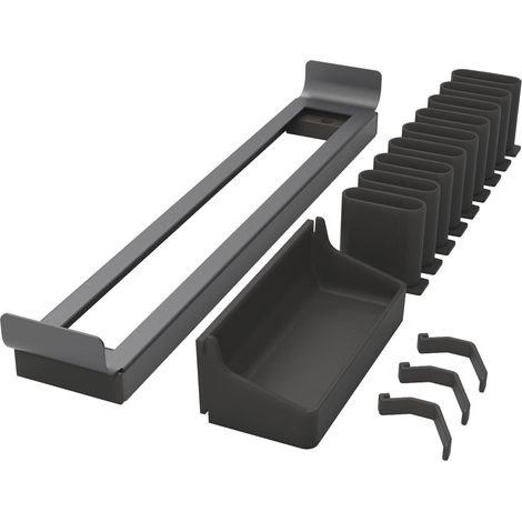 Kesseböhmer Conero Krawattenhalter für Kleiderschrank & Gürtelhalter mit Schmuckschale für die Schranktür, schwarz (1/5)