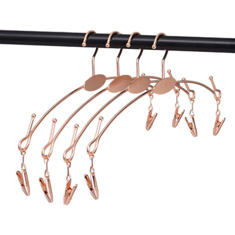 Lot de 10 Cintres à Pinces en Acier Inoxydable pour Lingerie Soutien-Gorge Vêtements