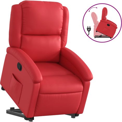 Maison Exclusive - Relaxsessel mit Aufstehhilfe Rot Kunstleder