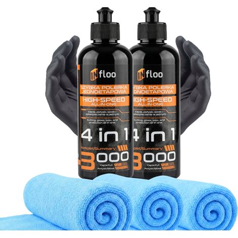 Pâte à polir INfloo 4 en 1, polisseur rapide pour peinture, 3 x 300 ml, 2 pièces (1/5)