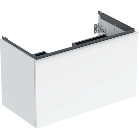 Geberit Waschtischunterschrank Acanto 1 La., 1 I-Lade, B 90cm, w hgl / we. ma (1/2)