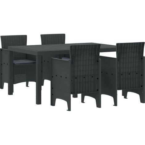 vidaXL Ensemble de salle à manger pour jardin 5 pcs Anthracite (1/5)