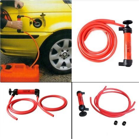 Siphon Pompe D'aspiration De Liquide Avec Tuyaux Pour Le Transfert D'essence Diesel Oil (1/5)