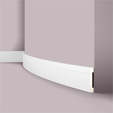 Zócalo NMC FD2 Flex WALLSTYL Noel Marquet Moldura decorativa flexible Perfil de estuco diseño atemporal clásico blanco 2 m (1/4)