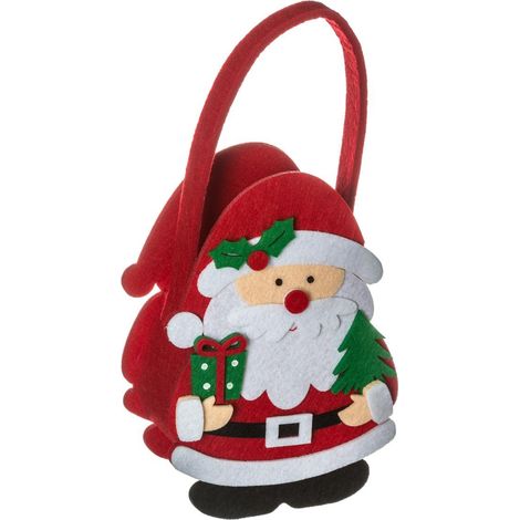 Déco de Noël Panier Père noël en feutrine - Feeric Christmas