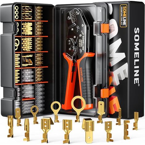 Spade Crimping Pliers with Male Female Connectors for Cable Crimping Pliers for Wire Lugs (1/5)