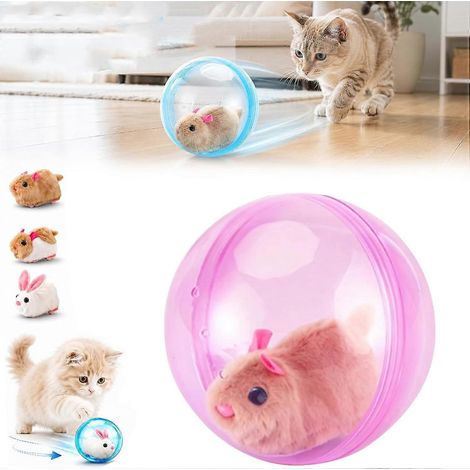 Balle interactive auto-roulante pour hamster chat : balle roulante automatique mouvement réaliste 360° - A (1/5)