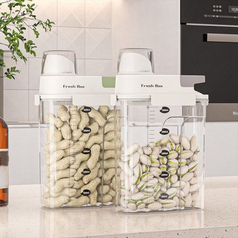 Boîte de Conservation Alimentaire Étanche et Hermétique, Conçue avec une Tasse à Mesurer, Boîte de Rangement de Grande Capacité (1/5)